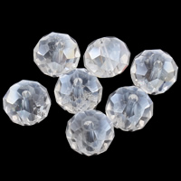 Rondelle kristal kralen, kleurrijke vergulde, gefacetteerde, Kristal, 8x6mm, Gat:Ca 1mm, 100pC's/Bag, Verkocht door Bag