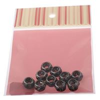 Messing spacer perler, Rondelle, plumbum sort farve forgyldt, med rhinestone, sort, nikkel, bly & cadmium fri, 14x9mm, 100x170mm, Hole:Ca. 4mm, 10pc'er/Bag, Solgt af Bag
