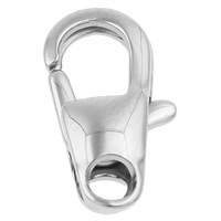 Stainless Steel Lobster Claw Clasp, original color, 8x15x4mm, Hole:Approx 3mm, 100PCs/Bag, Sold By Bag