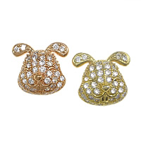 Cubic Zirconia Micro Pave Brass Beads Rabbit plated micro pave cubic zirconia & hollow nickel lead & cadmium free Approx 2mm Sold By Lot