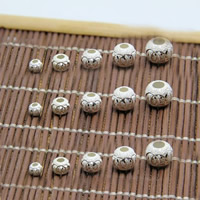925 Sterling Silver Beads, Drum, flower cut & different size for choice & stardust, Sold By Lot