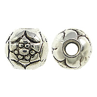 Zink legering Hjerte perler, Zinc Alloy, Flower, antik sølv farve forgyldt, nikkel, bly & cadmium fri, 5x5mm, Hole:Ca. 1.5mm, 1000pc'er/Lot, Solgt af Lot