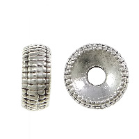 Zinc Alloy Spacer Beads Donut antique silver color plated nickel lead & cadmium free Approx 2mm Sold By Lot