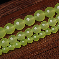 Green Calcedony Beads Round Sold By Lot