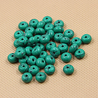 Natural Turquoise Beads Flat Round green Sold By Lot
