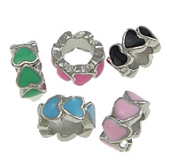 Zinc Alloy European Beads Donut platinum color plated without troll & enamel nickel lead & cadmium free Approx 5mm Sold By Lot