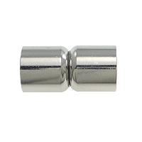 Brass Magnetic Clasp Column platinum color plated nickel lead & cadmium free Approx 8mm Sold By Lot
