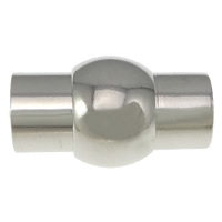 Brass Magnetic Clasp platinum color plated nickel lead & cadmium free Approx 6mm Sold By Lot