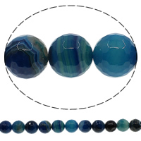 Φυσικό χάντρες Agate Lace, δαντέλα αχάτη, Γύρος, διαφορετικό μέγεθος για την επιλογή & πολύπλευρη, μπλε, Τρύπα:Περίπου 1mm, Μήκος Περίπου 14.5 inch, Sold Με Παρτίδα