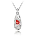 Austrian Crystal Necklace Zinc Alloy with Austrian Crystal Bean platinum plated Sold Per Approx 17-20 Inch Strand