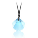CRYSTALLIZED™ Prvek Krystal náhrdelník, s Nylon kabel, Skořápka, Akvamarín, 1.5x1.5cm, Prodáno za Cca 27.5 inch Strand