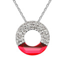 CRYSTALLIZED™ Prvek Krystal náhrdelník, s Zinek, Kobliha, platina á, Vintage Rose, 2x2cm, Prodáno za Cca 15-18 inch Strand