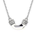 CRYSTALLIZED™ Element Crystal Necklace with Zinc Alloy Dome platinum plated oval chain Crystal Sold Per Approx 15-18 Inch Strand