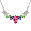 CRYSTALLIZED™ Prvek Krystal náhrdelník, s Zinek, platina á, multi- barevné, 4.7x2.1cm, Prodáno za Cca 17-20 inch Strand