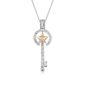 CRYSTALLIZED™ Prvek Krystal náhrdelník, s Zinek, Klíč, platina á, Crystal Golden stín, 1.6x4.7cm, Prodáno za Cca 17-20 inch Strand