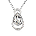 CRYSTALLIZED™ Element Crystal Necklace with Zinc Alloy Teardrop platinum plated Crystal Sold Per Approx 15.5 mm Strand