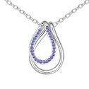 Crystal Zinc Alloy Necklace with Zinc Alloy with 5cm extender chain Teardrop real gold plated Tanzanite Sold Per Approx 15.75 Inch Strand
