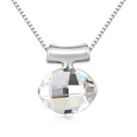 CRYSTALLIZED™ Prvek Krystal náhrdelník, s Zinek, s 5cm extender řetězce, Jízda na oko, platina á, Krystal, 1.8x1.4cm, Prodáno za Cca 15.5 inch Strand