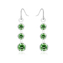 Austrian Crystal Earring Zinc Alloy with Austrian Crystal platinum plated olive Sold By Pair