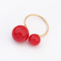 Zinklegering ringen, Zinc Alloy, met Hars, rood, 3.4x2.2cm, Maat:8.5, Verkocht door PC