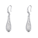 Austrian Crystal Earring Zinc Alloy with Austrian Crystal platinum plated clear Sold By Pair