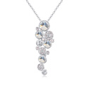 CRYSTALLIZED™ Prvek Krystal náhrdelník, s Zinek, s 6cm extender řetězce, platina á, Krystal, 17x50mm, Prodáno za Cca 15.5 inch Strand