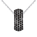 Austrian Crystal Necklace with Zinc Alloy with 5cm extender chain Rondelle platinum plated black Sold Per Approx 15.5 Inch Strand