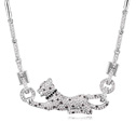 Austrian Crystal Necklace Zinc Alloy with Austrian Crystal Leopard platinum plated Sold Per Approx 12.5 Inch Strand