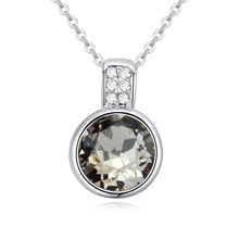 Austrian Crystal Necklace Zinc Alloy with Austrian Crystal with 5cm extender chain platinum plated lead & cadmium free 40cm Sold Per Approx 15.75 Inch Strand