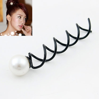 Hair Spinners Zinc Alloy with ABS Plastic Pearl painted lead & cadmium free Sold By PC