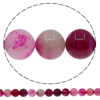Naturlig Rose Agate perler, Runde, forskellig størrelse for valg, Hole:Ca. 1mm, Længde Ca. 15 inch, Solgt af Lot