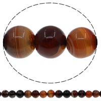 Natural Lace Agate Beads Round Approx 1mm Length Approx 15 Inch Sold By Lot