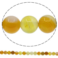 Perline Agata in giallo naturale, agata gialla, Cerchio, formato differente per scelta, Foro:Appross. 1mm, Lunghezza Appross. 15 pollice, Venduto da lotto