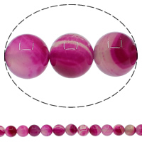 Perles agates rose naturelles, agate rose, Rond, normes différentes pour le choix, Trou:Environ 1mm, Longueur Environ 15 pouce, Vendu par lot