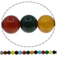 Natürliche Regenbogen Achat Perlen, rund, 12mm, Bohrung:ca. 1mm, Länge:ca. 15 ZollInch, 10SträngeStrang/Menge, ca. 32PCs/Strang, verkauft von Menge