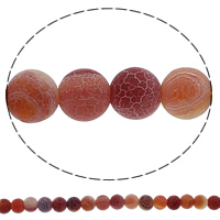 Perles agates effloresces naturelles , agate effleurant, Rond, 6mm, Trou:Environ 1mm, Longueur Environ 15 pouce, 10Strandstoron/lot, Environ 63PC/brin, Vendu par lot