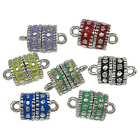 Zinc Alloy Magnetic Clasp Column platinum color plated enamel & single-strand nickel lead & cadmium free Approx 2mm Sold By Lot