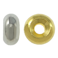 Χάντρες κοσμήματα Brass, Ορείχαλκος, Rondelle, επιχρυσωμένο, περισσότερα χρώματα για την επιλογή, νικέλιο, μόλυβδο και κάδμιο ελεύθεροι, 3x6mm, Τρύπα:Περίπου 2mm, 500PCs/Παρτίδα, Sold Με Παρτίδα