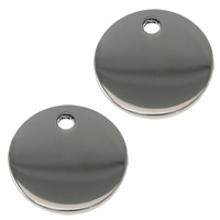 304 Stainless Steel Extender Ketju Drop, Litteä pyöreä, alkuperäinen väri, 10x1mm, Reikä:N. 1mm, 50PC/erä, Myymät erä