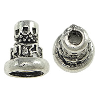Mosiężny koralik, Mosiądz, Platerowane kolorem starego srebra, Buddyjski biżuteria & mantra, bez zawartości niklu, ołowiu i kadmu, 11x13mm, otwór:około 4mm, 3mm, 50komputery/wiele, sprzedane przez wiele