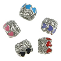 Zinc Alloy European Beads Drum platinum color plated without troll & enamel nickel lead & cadmium free Approx 5mm Sold By Lot