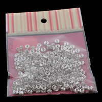 Iron Spacer Bead silver color plated with rhinestone nickel lead & cadmium free  Approx 1mm Sold By Bag