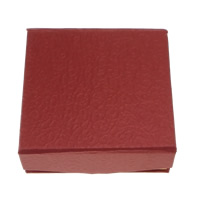 Kartonowe pudełko na bransoletkę, Tektura, ze Welwet, Prostokąt, czerwony, 95x93x35mm, 72komputery/wiele, sprzedane przez wiele