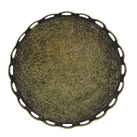 Bases para Broches de Metal, chapado en color bronce antiguo, libre de níquel, plomo & cadmio, 26x9mm, diámetro interior:aproximado 25mm, 100PCs/Grupo, Vendido por Grupo