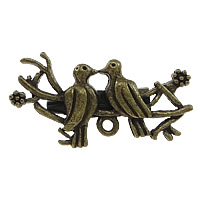 Zinc Alloy Brooches Bird antique bronze color plated with loop nickel lead & cadmium free Approx 2mm Sold By Lot