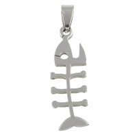 Stainless Steel Animal Pendants Fish Bone original color Approx Sold By Bag