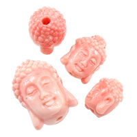 Giant Clam Beads Fluted Giant Buddha Carved Buddhist jewelry pink Sold By Lot