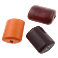 Glaserat porslin Pärlor, Rektangel, glaserad, blandade färger, 21-22mm, 29-30mm, Hål:Ca 4mm, 100PC/Bag, Säljs av Bag