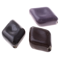 Glaserat porslin Pärlor, Rhombus, glaserad, blandade färger, 29-30mm, 38-39mm, Hål:Ca 3mm, 100PC/Bag, Säljs av Bag