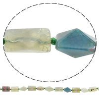Naturlig Drage Veins Agate perler, Rektangel, blandede farver, 13x20x12mm, Hole:Ca. 1mm, Længde Ca. 16.5 inch, 5Strands/Bag, Ca. 18pc'er/Strand, Solgt af Bag